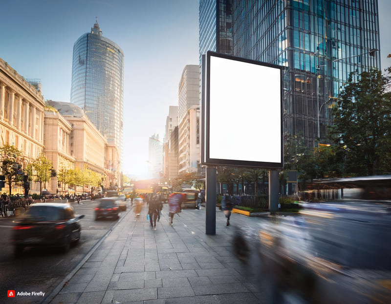 Firefly Cartellone pubblicitario in una strada trafficata 42164