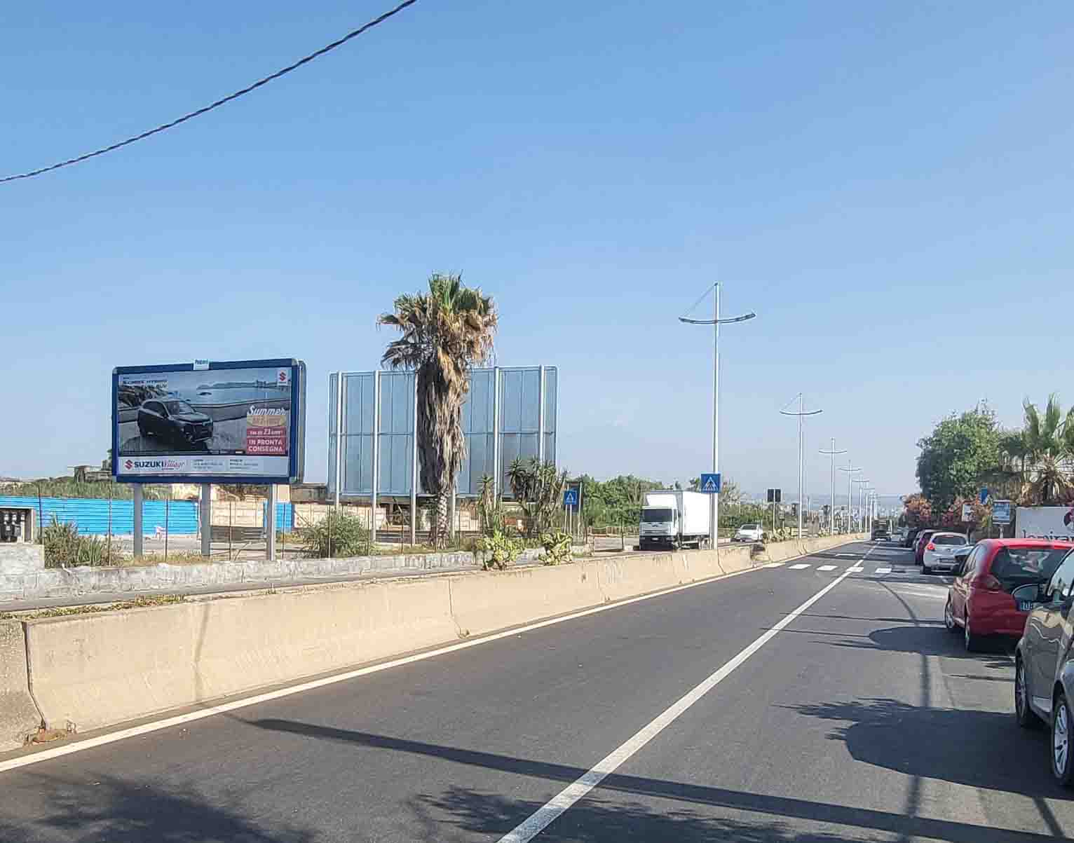 Cartellone Pubblicitario Lungomare Kennedy direzione Faro Biscari Catania 6x3