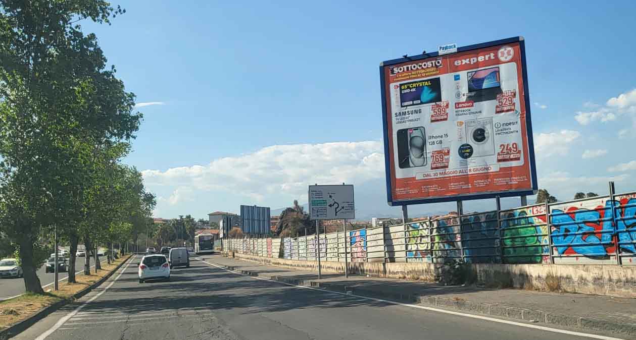 Cartellone Pubblicitario Catania Via Francesco Miceli